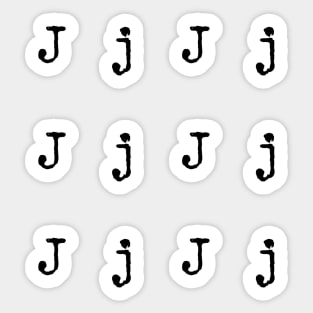 Typewriter Letter J Sticker